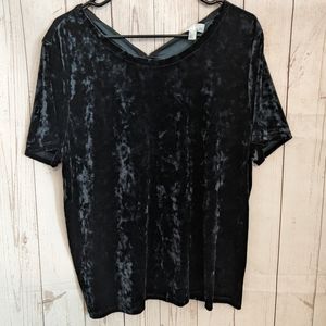 Crushed velvet top